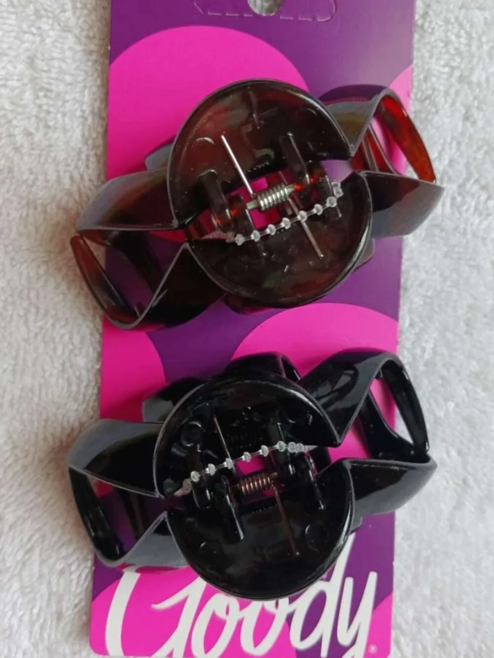 2 Goody Slideproof Large Black Tortoise Spider Octopus Plastic Jaw Claw Clips 3